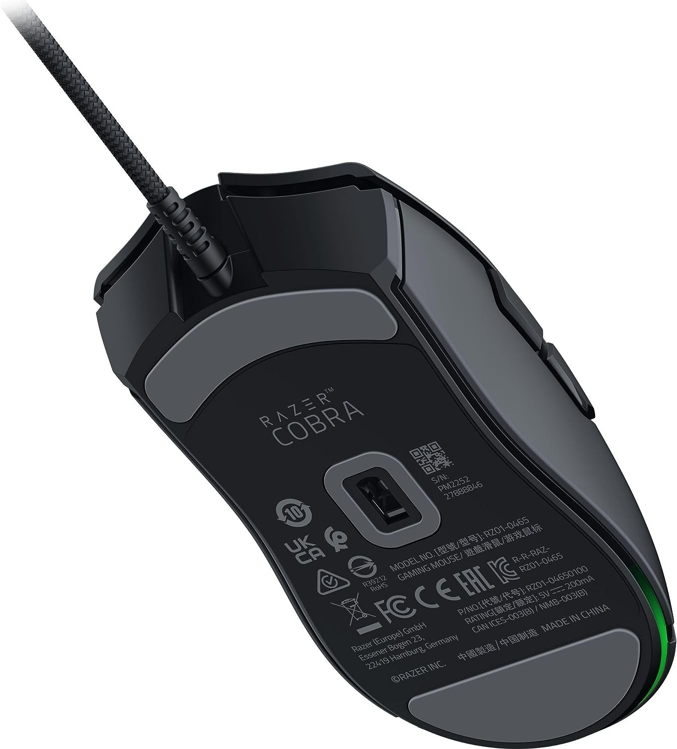 Razer Cobra melna vadu spēļu pele | 8500 DPI