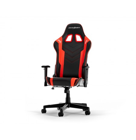 DXRACER Prince Series P132-NR melns-sarkans ergonomisks krēsls