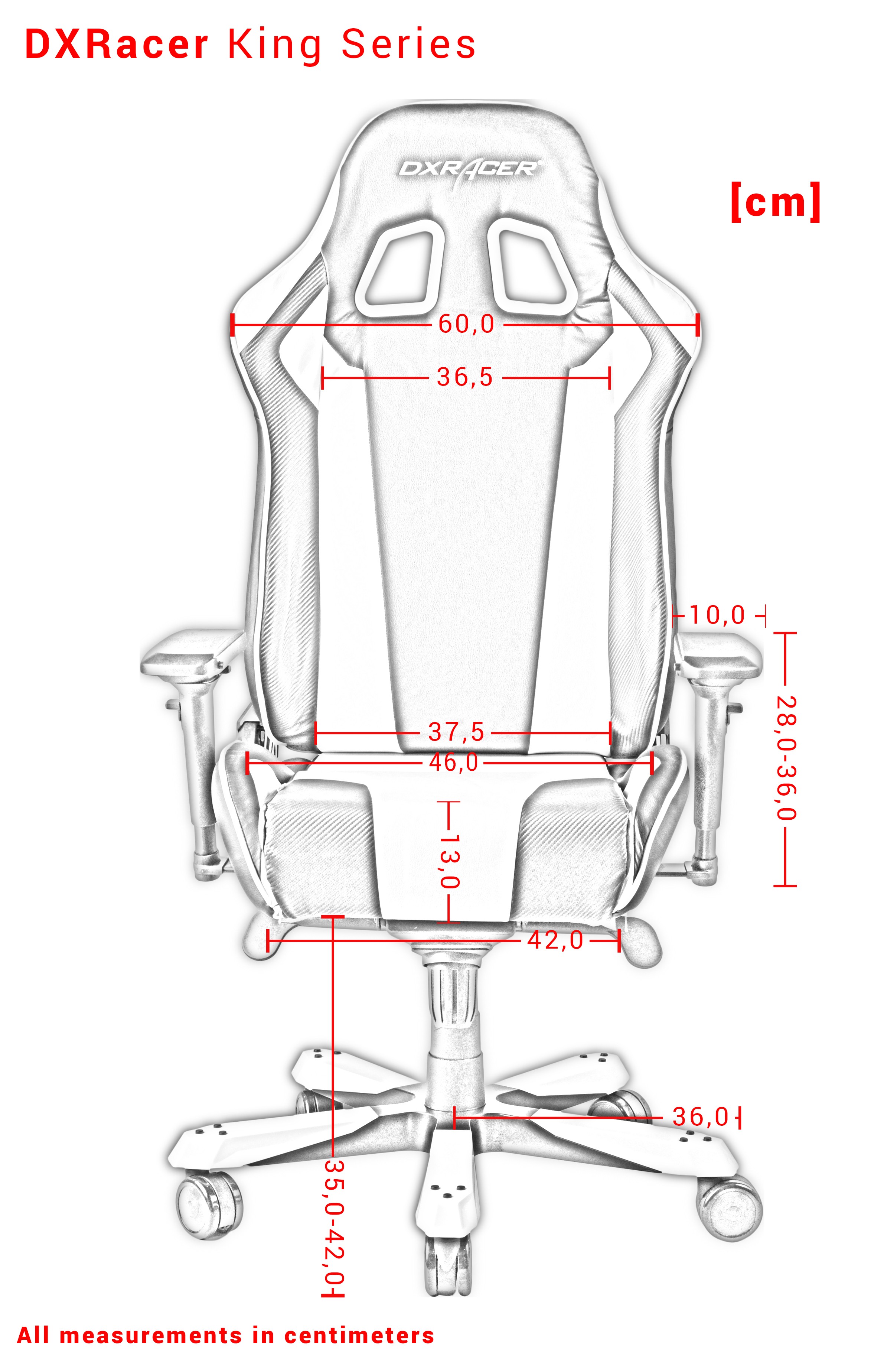 dxracer king dimensions