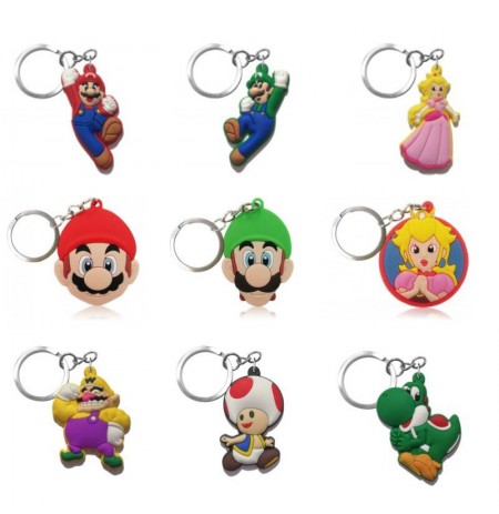 Mario rubber keychain 