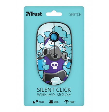 TRUST Sketch Silent Click zila bezvadu pele | 1600 DPI