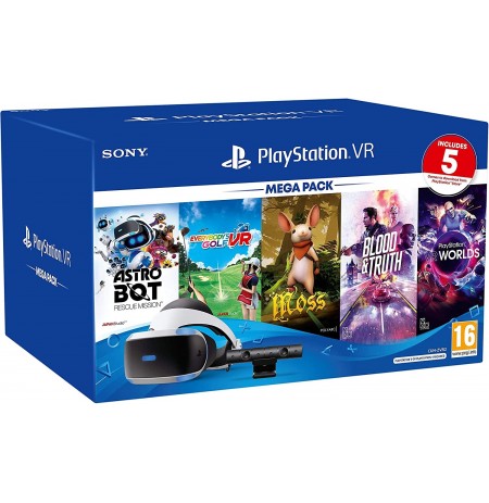 Virtuālās realitātes brilles Sony PlayStation VR Mega Pack ar PS4 kameru un 5 spēlēm
