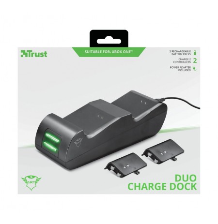 TRUST GXT 247 Duo Charging Dock komplekts paredzētas Xbox One