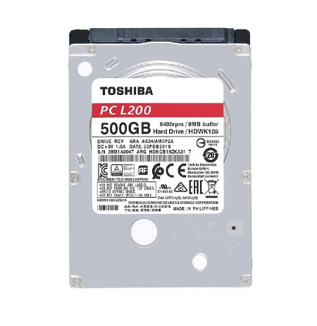 Cietais disks Toshiba 500GB 5400RPM SATA III 3Gb/s 8MB Cache 2.5" 7mm