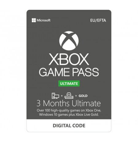 Microsoft GamePass Ultimate | 3 mēneši, digitālais kods