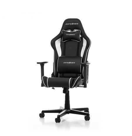 DXRACER Prince Series P08-NW melns-balts ergonomisks krēsls