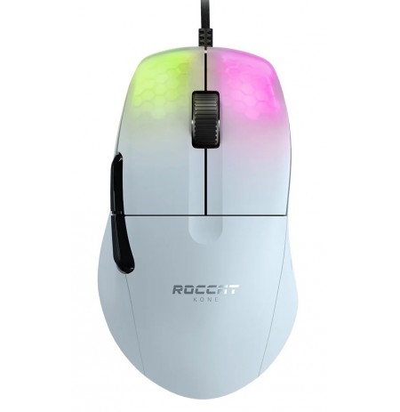 Roccat Kone Pro AIMO balta vadu RGB spēļu pele