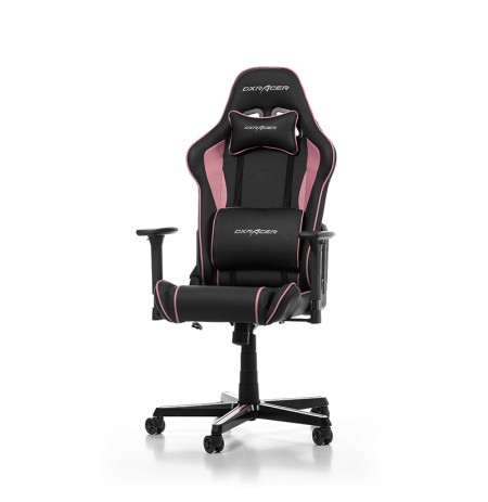 DXRACER Prince Series P08-NP melns-rozā ergonomisks krēsls