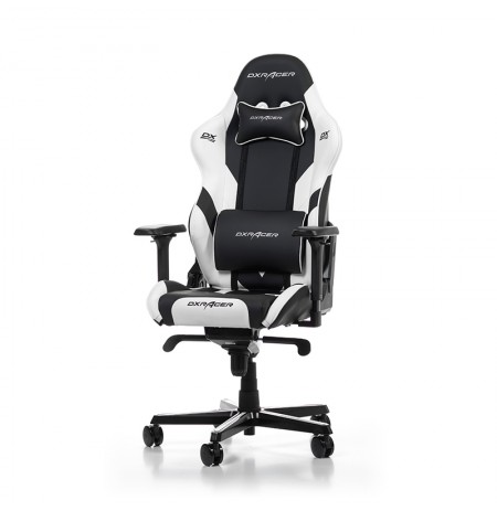 DXRACER Gladiator Series G001-NW melns-balts ergonomisks krēsls