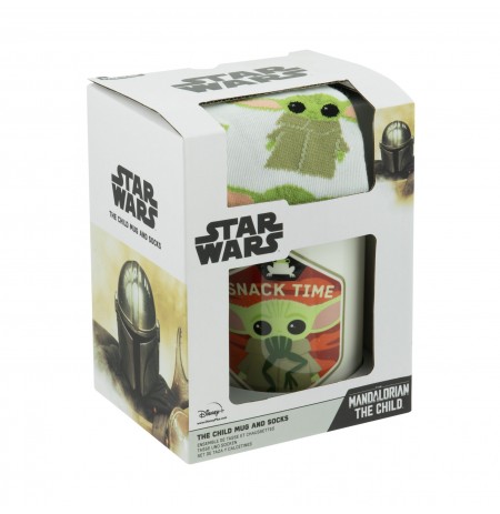 Кружка и носки Star Wars The Mandalorian Yoda Child подарочный набор