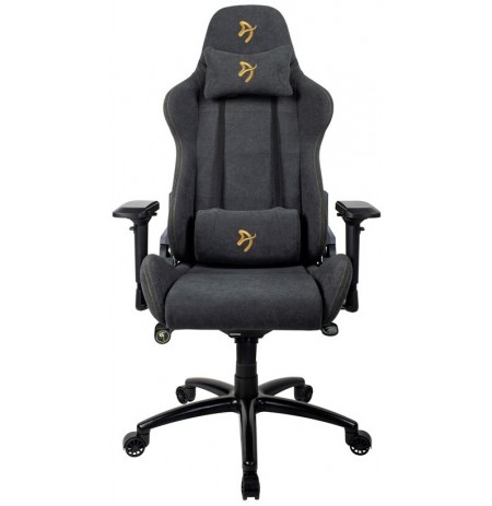 Arozzi VERONA SIGNATURE SOFT FABRIC melns/zeltaini ergonomisks krēsls
