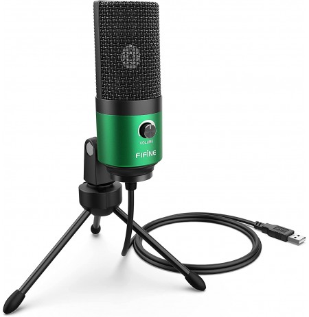 FIFINE K669B zaļš kondensatora mikrofons | USB