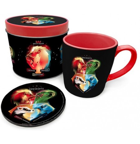 Harry Potter Crests - Magical Mug & Coaster In Tin