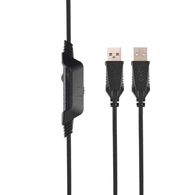 NOXO Apex melns austiņas ar vadu | USB