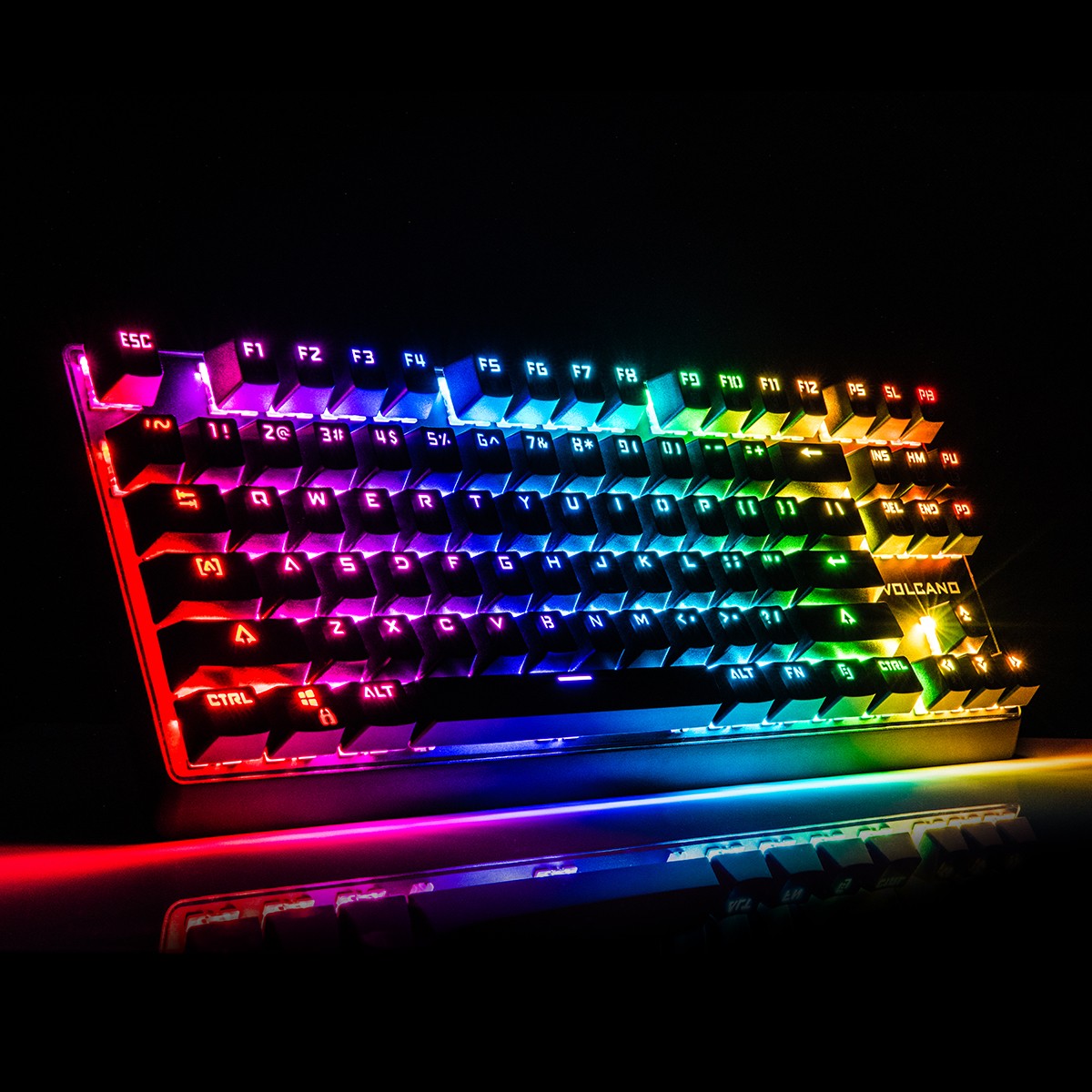 Ld подсветка. Modecom Volcano LANPARTY RGB. Клавиатура Volcano механическая. Клавиатура с подсветкой. Игровая клавиатура с подсветкой.