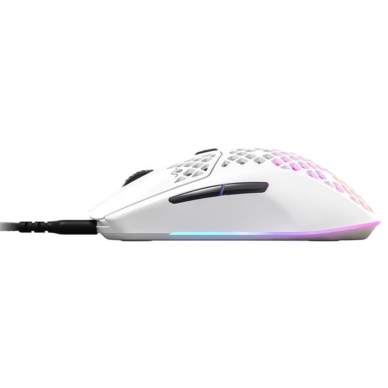 SteelSeries Aerox 3 2022 Edition wired lightweight gaming mouse | 8500 DPI (balts)
