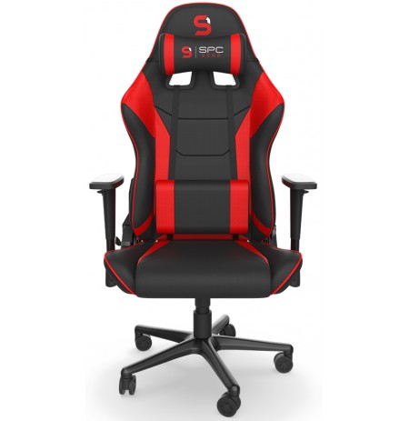 SPC Gear SR300F V2 melns/sarkans Audums ergonomisks krēsls