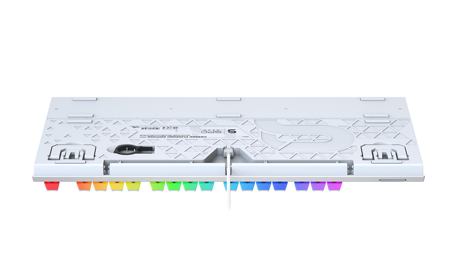 SPC Gear GK650K Omnis mehāniskā klaviatūra ar RGB Pudding Edition (US, Kailh BLUE switch)