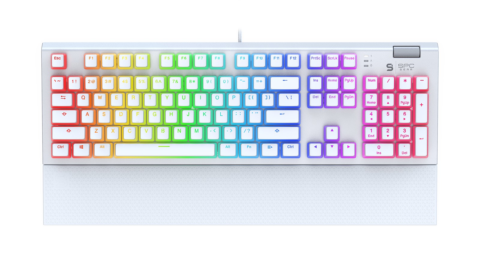 SPC Gear GK650K Omnis mehāniskā klaviatūra ar RGB Pudding Edition (US, Kailh BROWN switch)