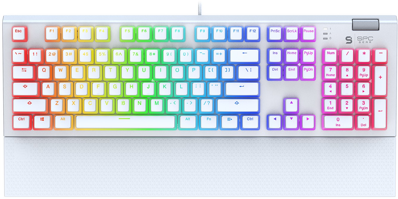 SPC Gear GK650K Omnis mehāniskā klaviatūra ar RGB Pudding Edition (US, Kailh RED switch)