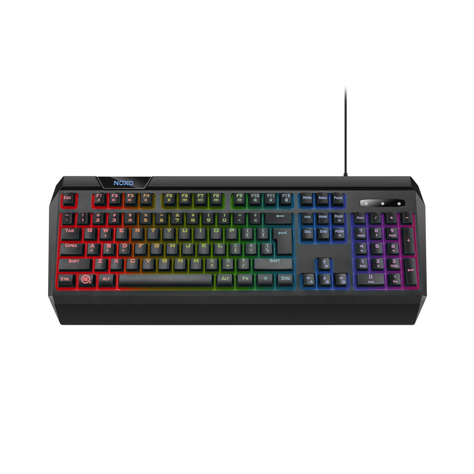 NOXO Origin membrānas ar vadu RGB klaviatūra | US