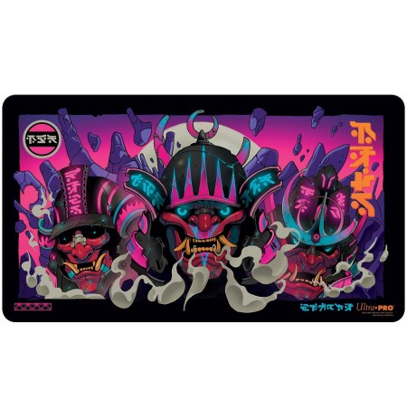 UP - Magic: The Gathering Kamigawa Neon Dynasty Black Stitched Playmat