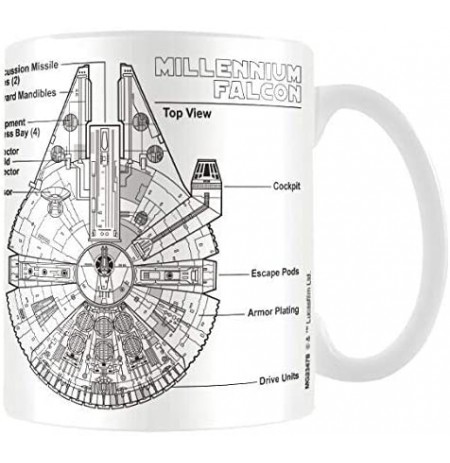 Star Wars Millennium Falcon Sketch kauss (315ml)