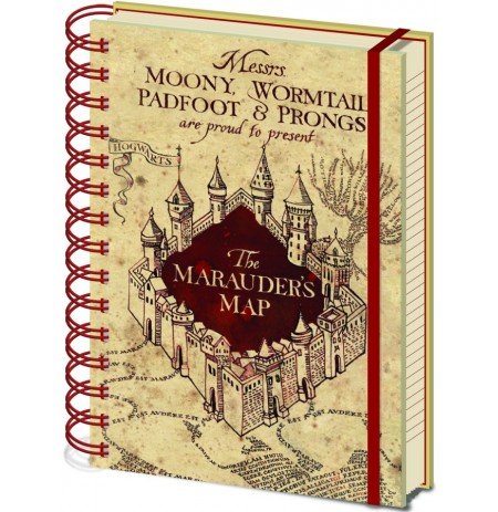Harry Potter The Marauders Map A5 piezīmju grāmatiņa