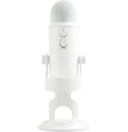 Blue Yeti (balts) kondensatora mikrofons