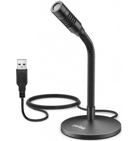 Fifine K050 Mini Gooseneck mikrofons ar vadu | USB