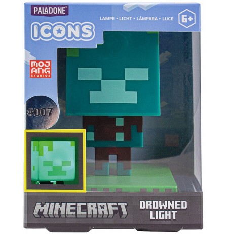 Minecraft Drowned Zombie lampa
