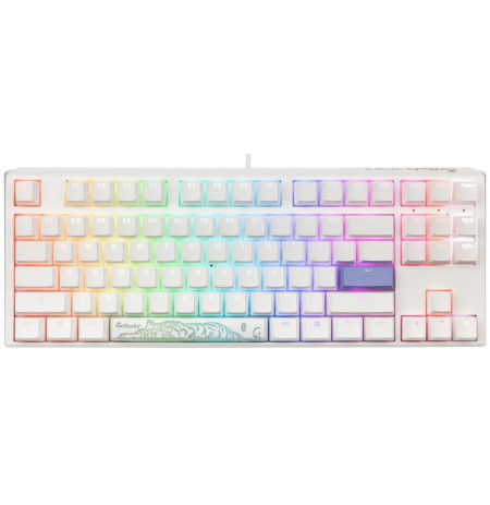 Ducky ONE 3 Classic Pure White TKL RGB mehāniskā klaviatūra | US, MX Red Switch