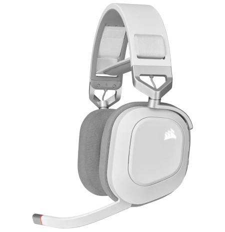 Corsair Gaming Headset HS80 RGB Bezvadu austiņas ar mikrofonu (Balts)