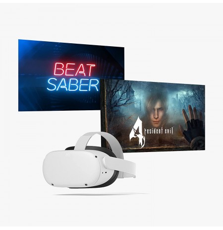 Virtuālās realitātes brilles Oculus Quest 2 All-in-one VR – 256GB + Beat Saber + Resident Evil