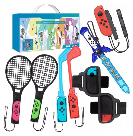 Nintendo Switch 9 In 1 Sports Accessories Bundle