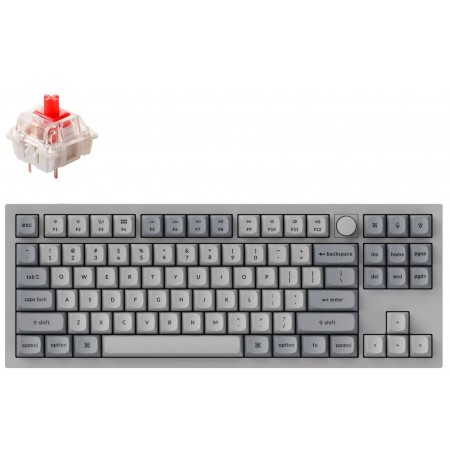 Keychron Q3 80% Retro color mechaninė klaviatūra (ANSI, RGB, Hot-Swap, Gateron G Pro Red Switch)