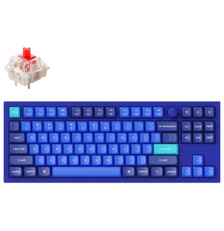 Keychron Q3 80% Navy Blue mechaninė klaviatūra (ANSI, RGB, Hot-Swap, Gateron G Pro Red Switch)